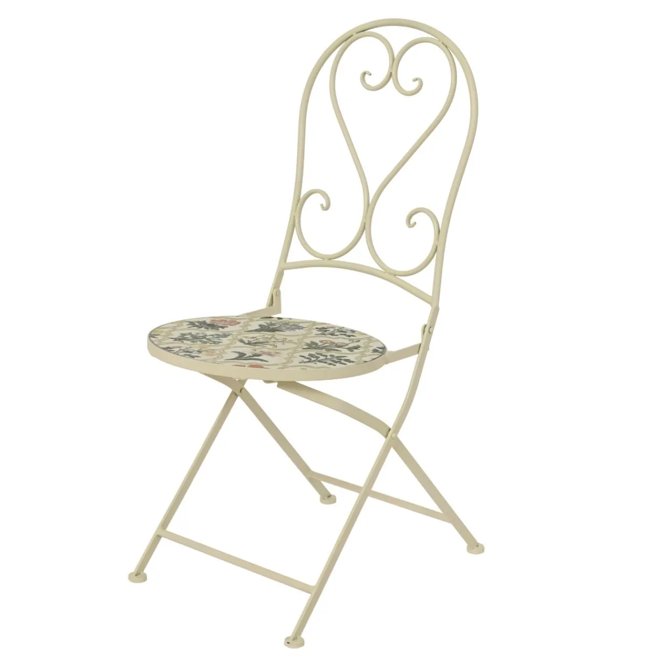 EMINZA Chaise bistrot pliable en faïence Coimbra Crème Beige Online