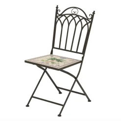 EMINZA Chaise bistrot pliable en mosaïque Havana Brun Marron Hot