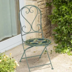 #N/A Chaise de bistrot pliable Cancùn sauge Vert Best