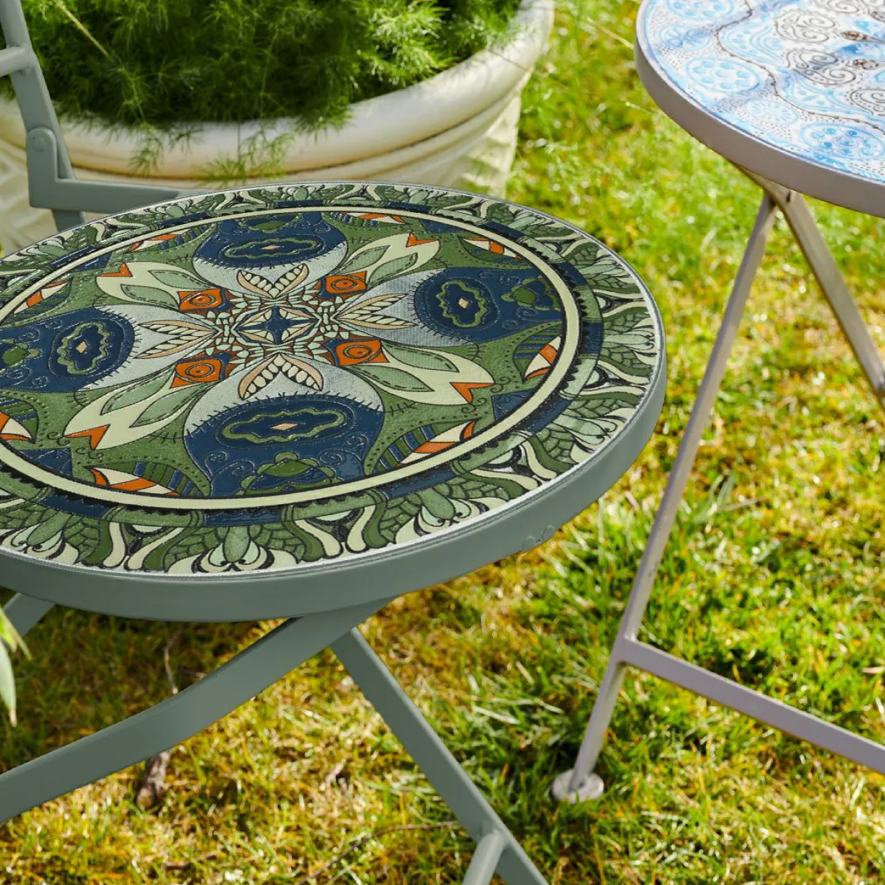 #N/A Chaise de bistrot pliable Cancùn sauge Vert Best