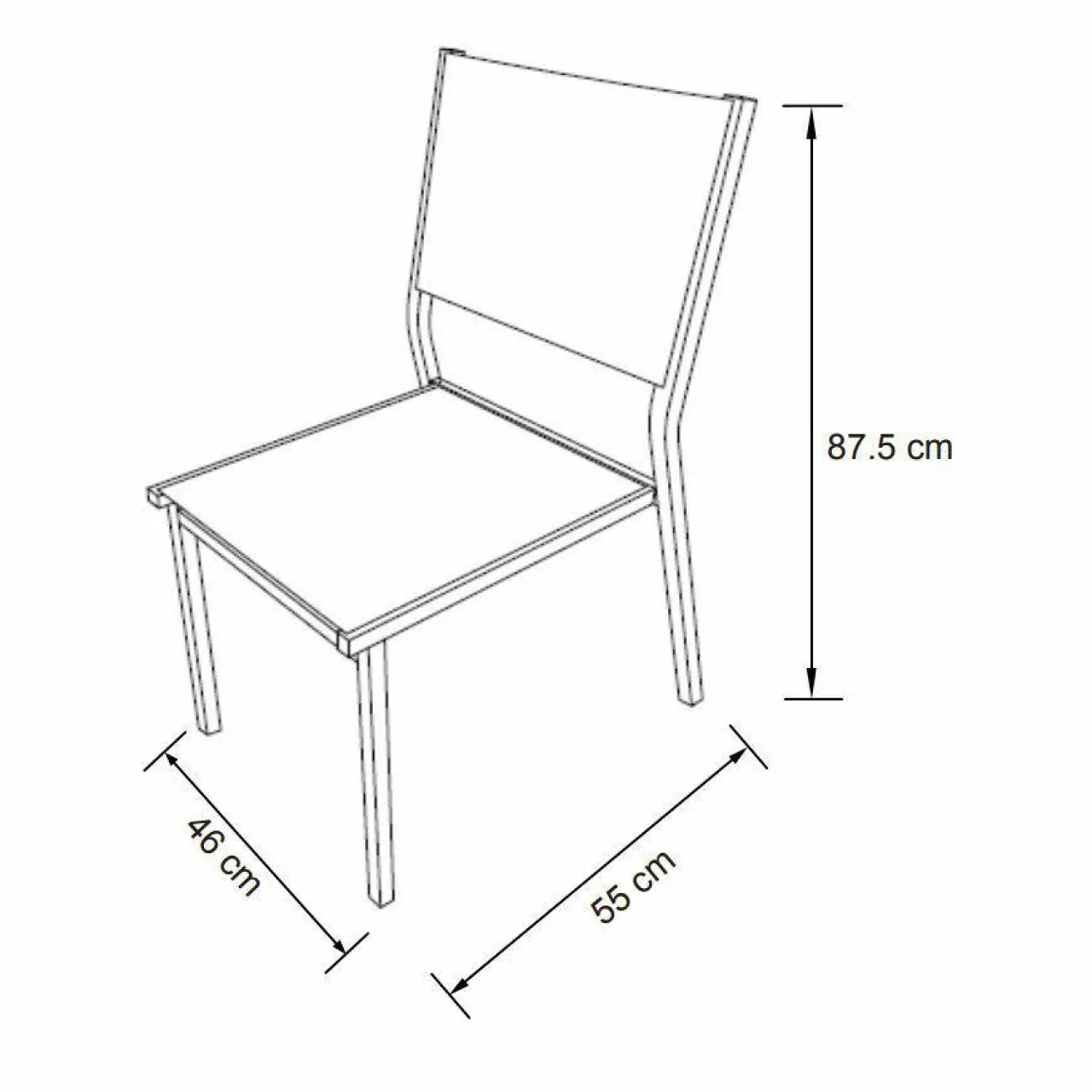 MOBELLIA Chaise de jardin aluminium empilable Murano Blanc et Taupe Sale