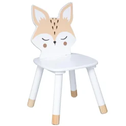 Atmosphera createur d'interieur for kids Chaise enfant bois (H52,5 cm) Douceur Renard he Blanc New