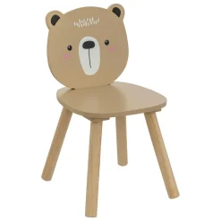 Atmosphera cru017dateur d'intu017drieur for kids Chaise enfant bois (H46 cm) Douceur Ourson Beige Outlet