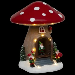 JJA Champignon lumineux, musical et animé (H21 cm) Maison du lutin Multicolore Best