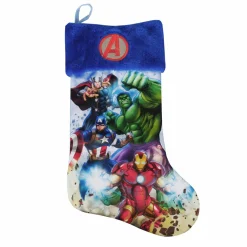 CHRISTMAS INSPIRATIONS Chaussette de Noël Disney (H30 cm) Avengers Vert Multicolore Clearance