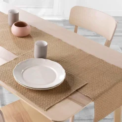DOUCEUR D'INTERIEUR Chemin de table jute (140 x 35 cm) Modalie Beige