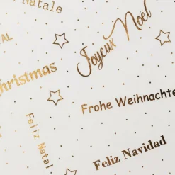 Feeric Lights & Christmas Chemin de table Noël (500 x 28 cm) Message et or Blanc Clearance