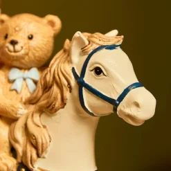 KAEMINGK Cheval à Bascule (H20 cm) Fée et ourson de Noël Beige Discount