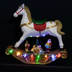 KAEMINGK Cheval à bascule lumineux à piles 14 LED (H27 cm) Magie Multicolore Clearance