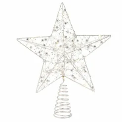 KAEMINGK Cimier de sapin lumineux Angie et blanc chaud Argent Best