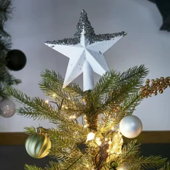 KAEMINGK Cimier de sapin pailleté Alpeo Blanc Hot