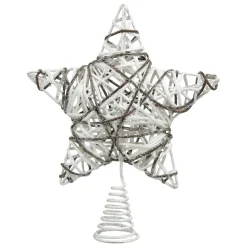 Feeric Lights & Christmas Cimier de sapin Rotin pailleté Blanc Online