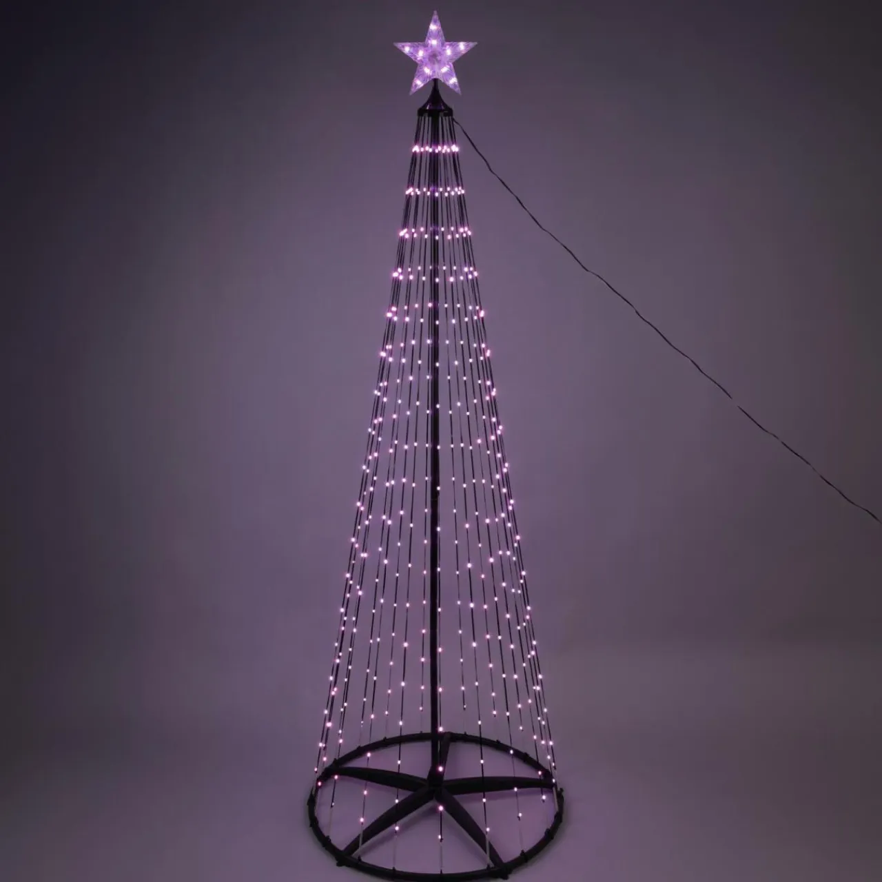 KOOPMAN Cône lumineux Digital 550 Micro Led (H300 cm) Twinkling Noir et Multicolore Discount