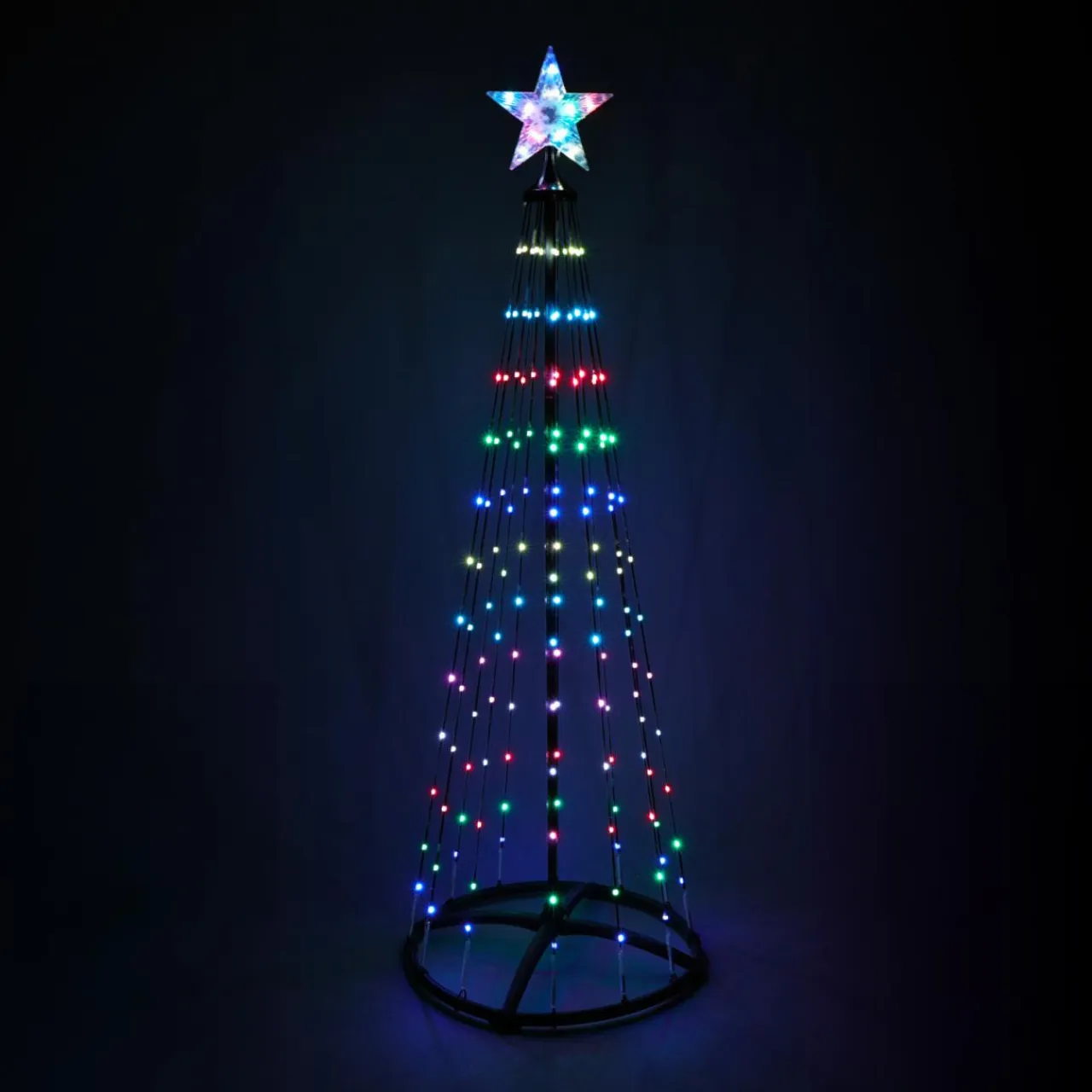 KOOPMAN Cône lumineux Digital 370 Micro Led (H210 cm) Twinkling Noir et Multicolore Online