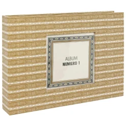 Atmosphera, cru017dateur d'intu017drieur Coffret 2 albums photos (H16,7 cm) Paloma Gris et moutarde Jaune New