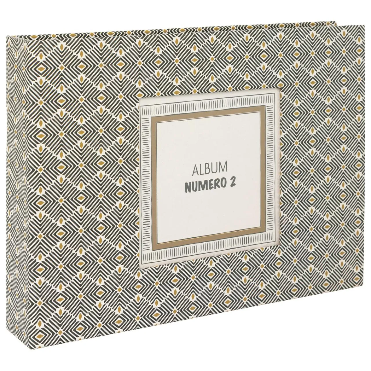 Atmosphera, cru017dateur d'intu017drieur Coffret 2 albums photos (H16,7 cm) Paloma Gris et moutarde Jaune New