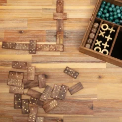ATMOSPHERA Coffret jeu solitaire en manguier Naturel Bois Outlet