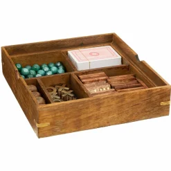 ATMOSPHERA Coffret jeu solitaire en manguier Naturel Bois Outlet