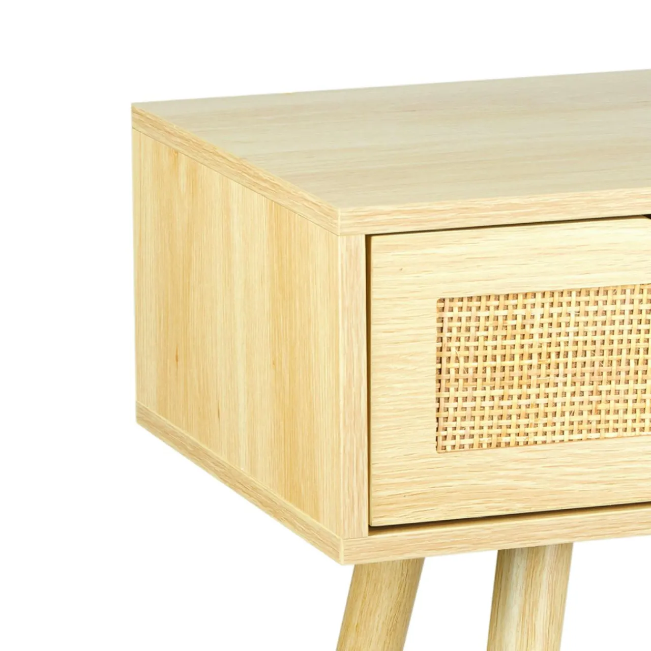 OSTARIA Console 2 tiroirs bois (H72 cm) Amélia Beige Discount