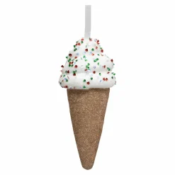 FEERIC LIGHTS Cornet de glace à suspendre (H15 cm) Gourmandise pailleté Multicolore Clearance