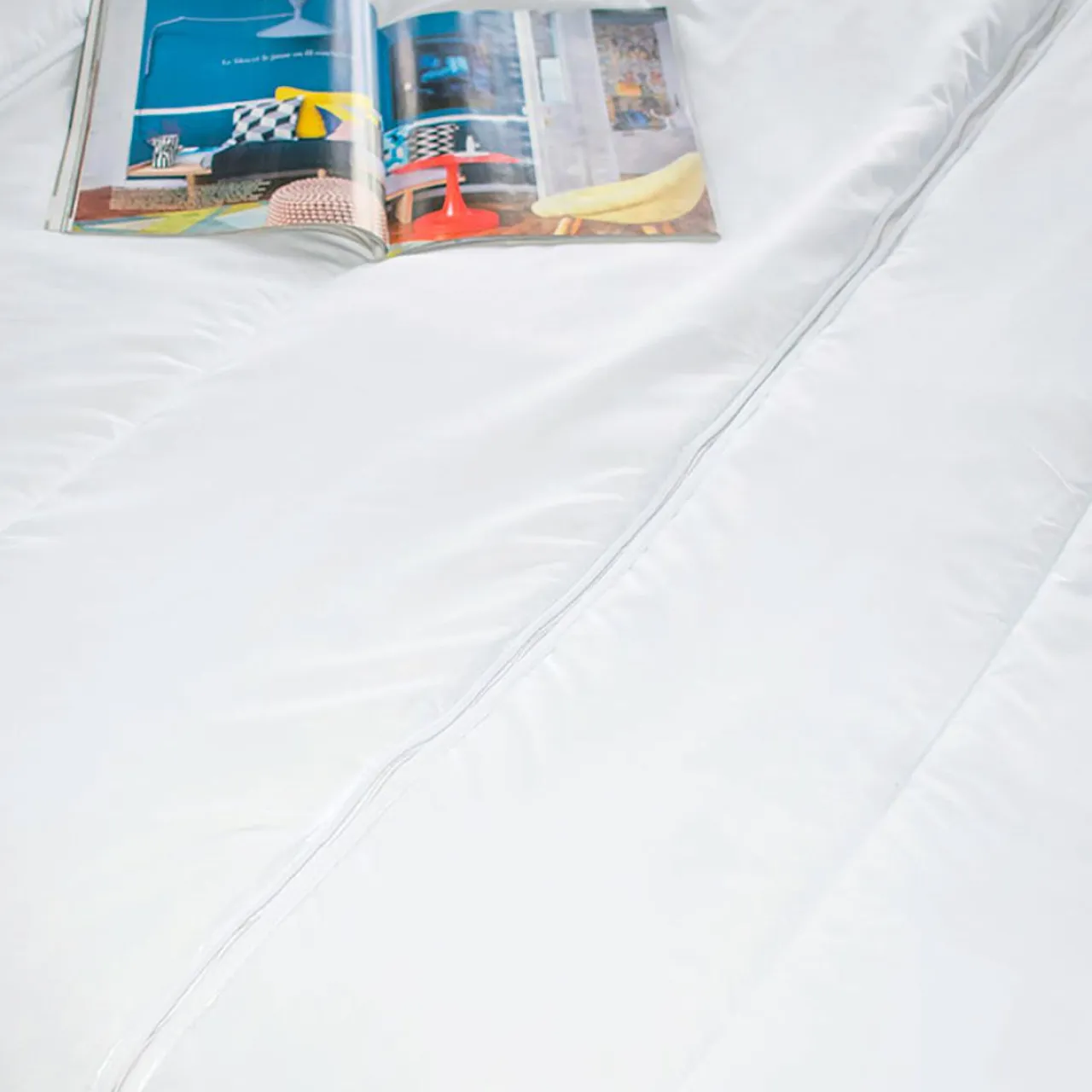 BLEU CALIN Couette Chaude (260 x 240 cm) Segmentable he Blanc Hot