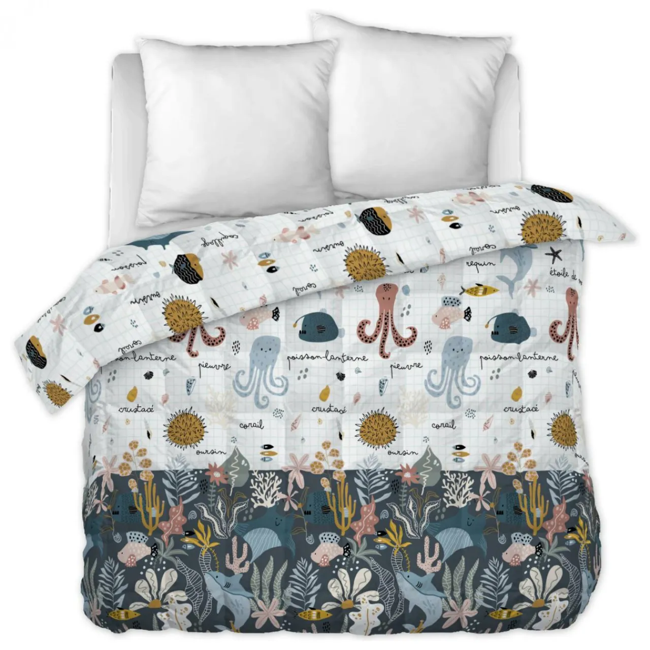 L'EFFET PAPILLON Couette imprimée enfant (260 x 240 cm) Octopia Multicolore Hot