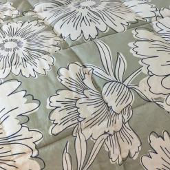 EMINZA Couette imprimée et une taie d'oreiller coton (140 x 200 cm) Lara Vert New