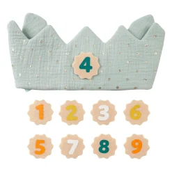 OSTARIA Couronne d'anniversaire enfant coton (40 cm) Roi e Vert Outlet