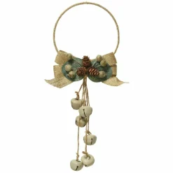 KAEMINGK Couronne de Noël à clochette (D11 cm) Pampille Beige Outlet