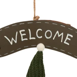 JJA Couronne de Noël (D33 cm) Welcome Hérisson Marron Discount