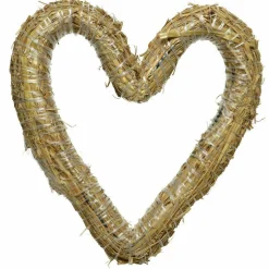 KAEMINGK Couronne de Noël en paille (D30 cm) Cœur à décorer Naturel