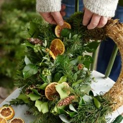 KAEMINGK Couronne de Noël en paille (D30 cm) à décorer Naturel Discount