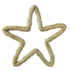 KAEMINGK Couronne de Noël en paille (D42 cm) Étoile à décorer Naturel Best