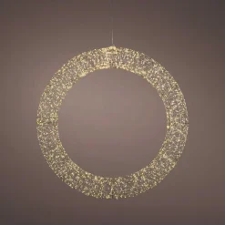 KAEMINGK Couronne de Noël Géante lumineuse Micro 1800 LED (D116 cm) Éclats et blanc chaud Argent Online