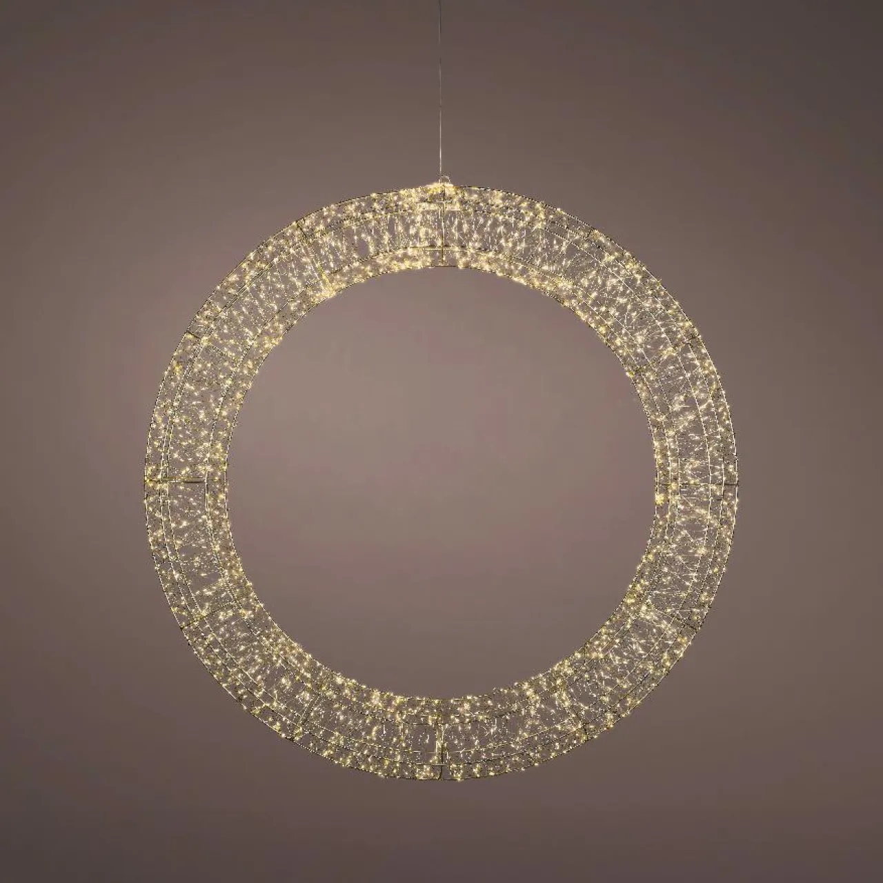 KAEMINGK Couronne de Noël Géante lumineuse Micro 1800 LED (D116 cm) Éclats et blanc chaud Argent Online