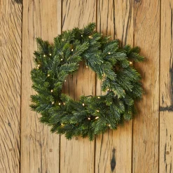 EMINZA Couronne de Noël lumineuse (D50 cm) Glorious Vert et blanc chaud Sapin vert lumineux Outlet