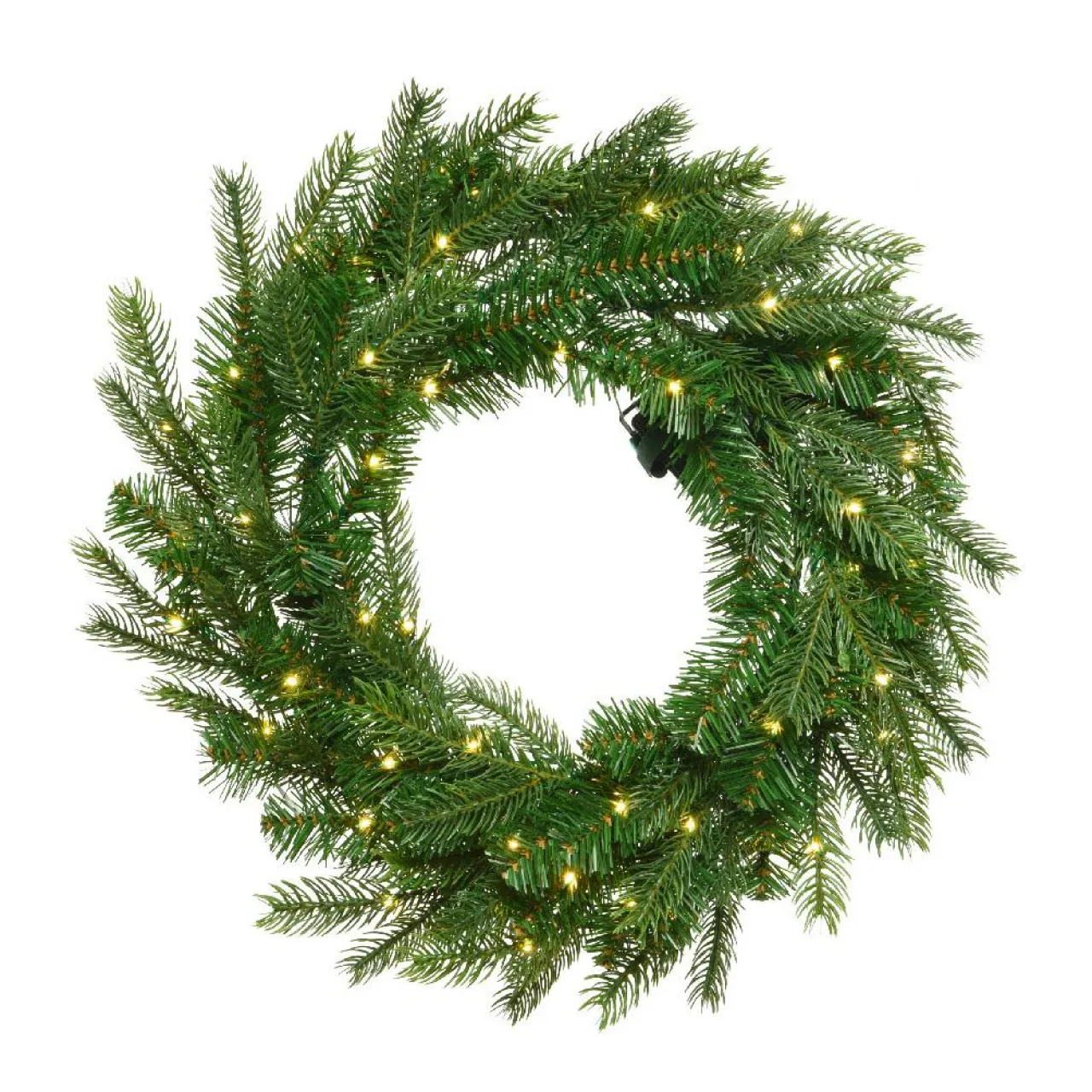 EMINZA Couronne de Noël lumineuse (D50 cm) Glorious Vert et blanc chaud Sapin vert lumineux Outlet
