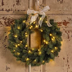 KAEMINGK Couronne de Noël lumineuse (D40 cm) Manitoba Blanc chaud Sapin vert lumineux Discount