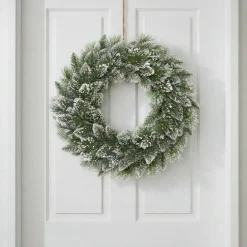 KAEMINGK Couronne de Noël sapin (D50 cm) Finley Vert enneigé Sapin enneigé Discount