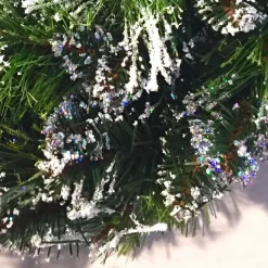 KAEMINGK Couronne de Noël sapin (D50 cm) Finley Vert enneigé Sapin enneigé Discount