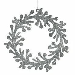 KOOPMAN Couronne à suspendre (D14,50 cm) Feuillage Argent Online
