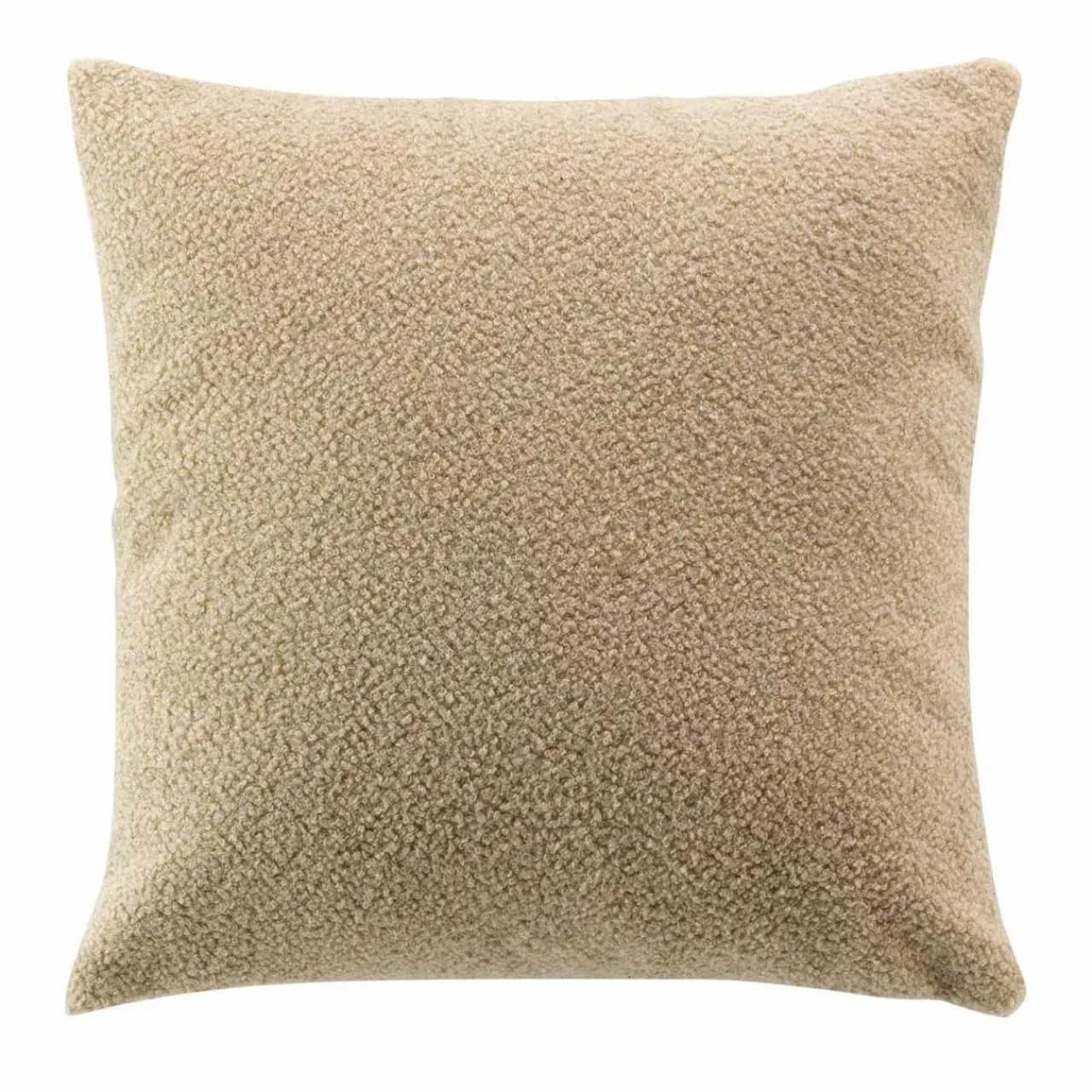 douceur d'intu017drieur Coussin carré bouclette (45 cm) Wooly Beige Best
