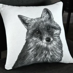 LOVELY CASA Coussin carré (40 cm) Clairière Blanc Best