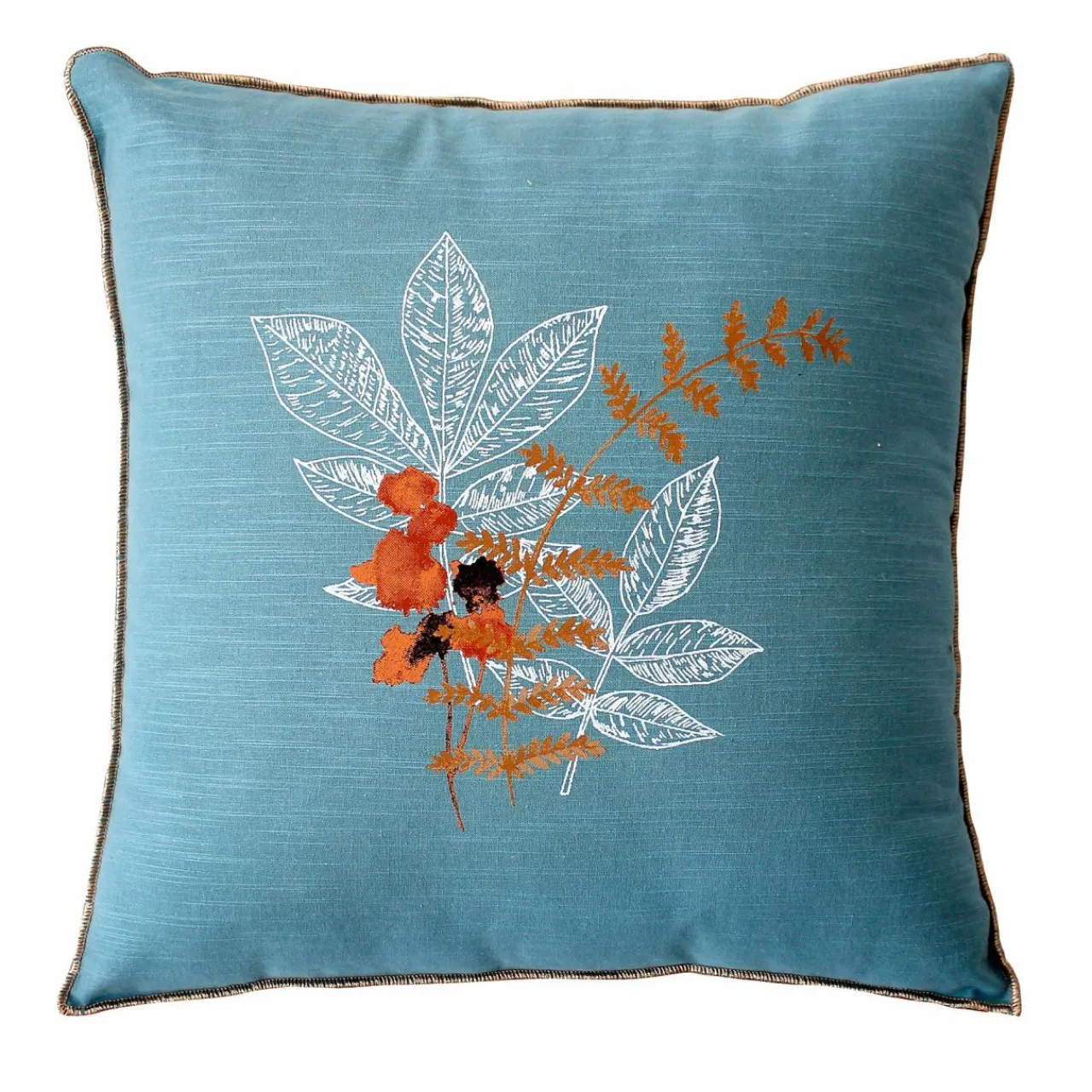 ENJOY HOME Coussin carré (40 cm) Vegetalis motif Bleu lagon Bleu clair Outlet