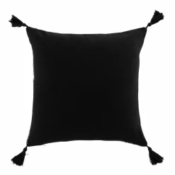EMINZA Coussin carré coton et jute (40 x 40 cm) Nama Noir Hot