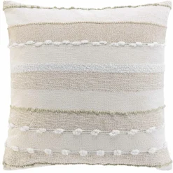 douceur d'intu017drieur Coussin carré coton tissé (60 x 60 cm) Santos Beige New