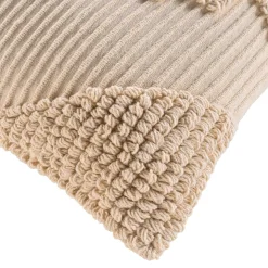 douceur d'intu017drieur Coussin carré coton tufté (45 x 45 cm) Kamary Ecru Best