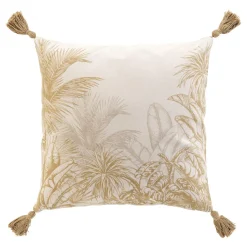 douceur d'intu017drieur Coussin carré coton (45 x 45 cm) Dune Ecru Online
