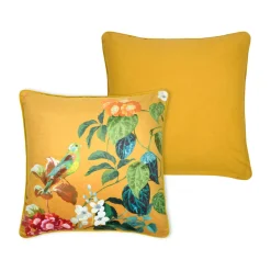 STOF Coussin carré coton (50 x 50 cm) Emmy Jaune moutarde Best