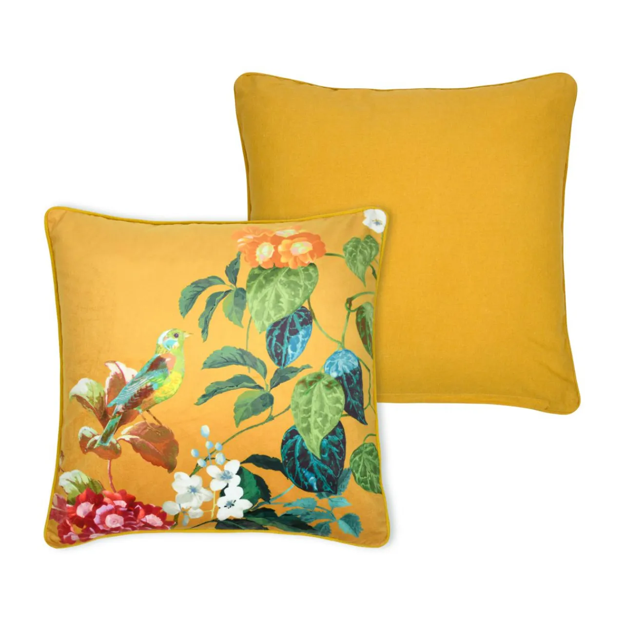 STOF Coussin carré coton (50 x 50 cm) Emmy Jaune moutarde Best